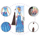 2pcs DIY Diamond Painting Leather Bookmark Lady Special-shaped Drill Book Mar