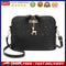 Shell Shoulder Handbag Women Shining Sequins PU Leather Messenger Bag/Black