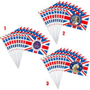 Table Decoration Parade Carnival Queen Hand Waving  Flag Home Decor Polyester