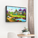 Full Round Drill Rhinestone Diamond Painting House By Bridge Handwork Home