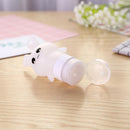 75ml Cute Rabbit Silicone Squeeze Bottle Travel Lotion Container (White) Newly