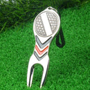 Golf Green Repair Tool Ball Marker Putting Fork Groove Cleaner M8U1 Pitch S7Q4