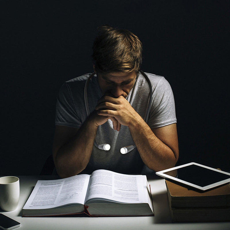 LED Neck Reading Light, 3 Brightness Levels, Rechargeable Flexible Arm Book Lamp