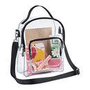 PVC Transparent Top-handle Bag Purse Large Capacity Zipper Shoulder Bag