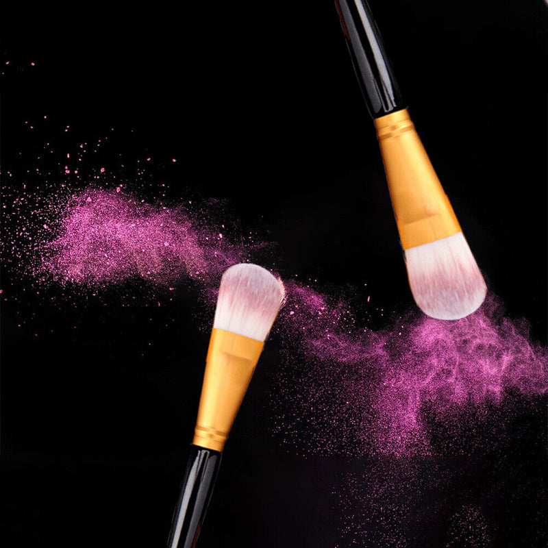 15pcs Long Rod Plastic Makeup Brushes Set Skin-friendly Versatile Cosmetic Brush