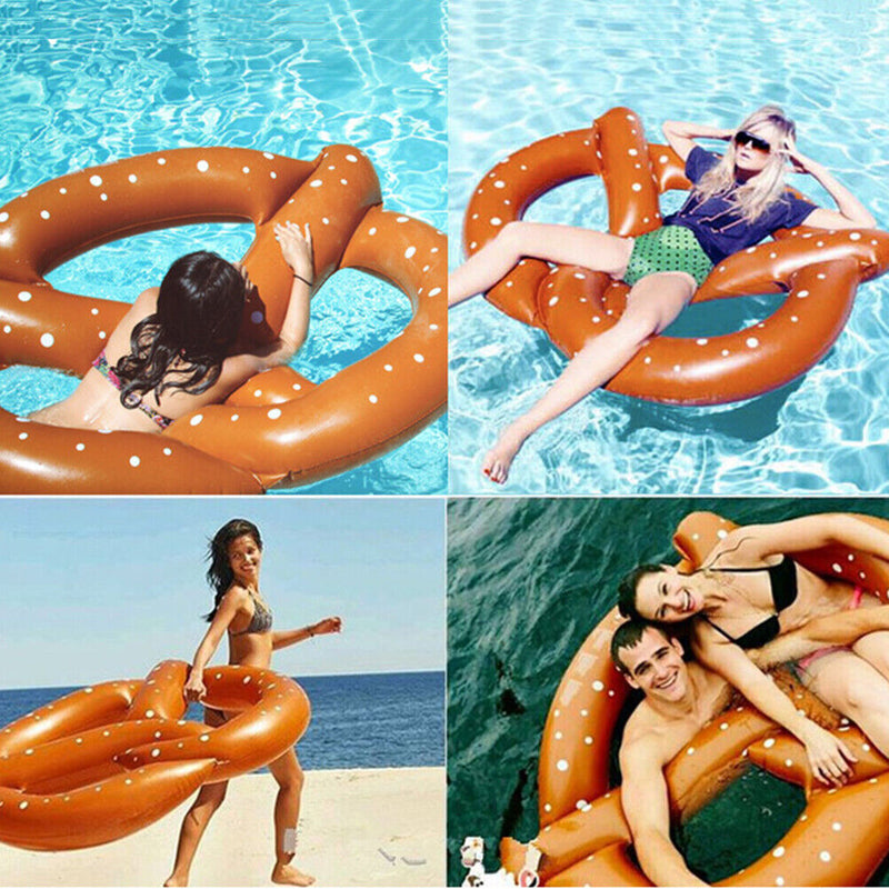 Swimming Pool Water Hammock Floating Swing Ring Inflatable Air Lounger Bed Newly