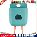 Phone Wall Mounted Holder Detachable Hook Plug Charging Organizer (Green)