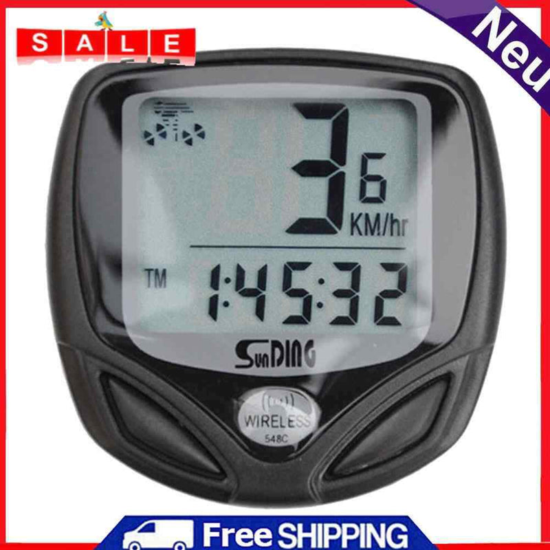 16 Function LCD Digital Wireless Bicycle Computer Waterproof Car LED Bicycle T