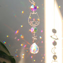 #A Crystal Wind Chimes Colorful Planet Star Moon Metal Hanging Prisms Light Catc