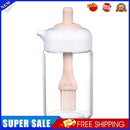 Oil Bottle with Brush Kitchen Oil Dispenser for BBQ Baking Cooking (Pink)