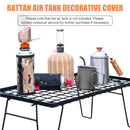 Rattan Outdoor Gas Cylinder Cover Camping Cook Gas Tank Protector (Beige)