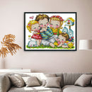 Cross Stitch Happy Family DIY Embroidery Kits 14CT Stamp Needlework (C093) Newly