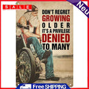 Tin Wall Signs Retro Painting Old Man Motorcycle Metal Poster for Bar