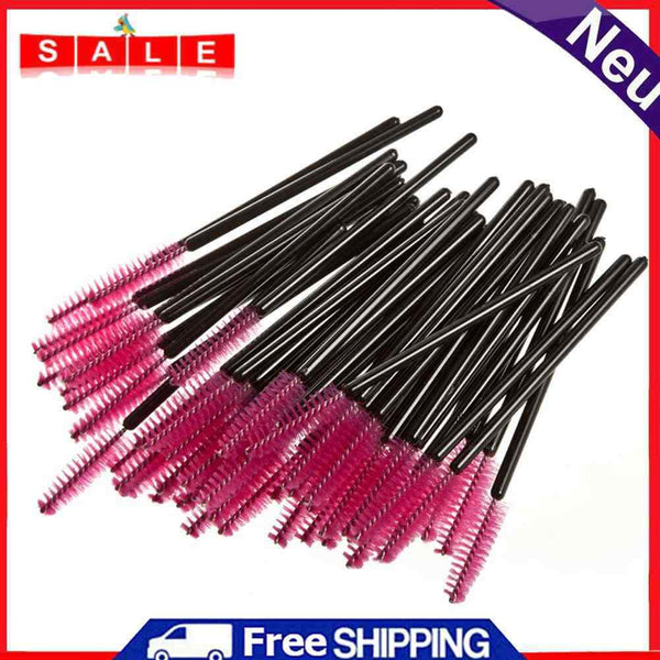 100PC Disposable Eyelash Brush Eyelash Rod Applicators Spooler Constitution-