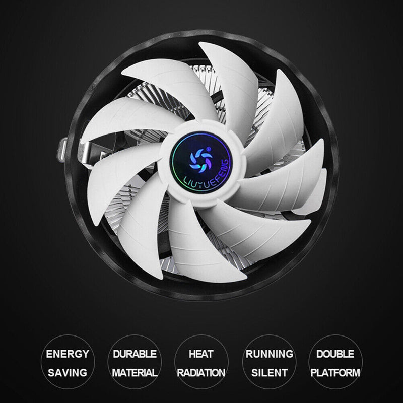 PC Case Fans 1800RPM Silent RGB LED Light Laptop Radiator CPU Cooling Quiet Fan