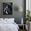Cross Stitch Full Embroidery Dark Angel Character 11CT Stamped Needlework Set