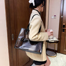 Women Large Handbag Underarm Bag Fashion Jelly Clear Tote Clutch Composite Bags