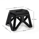 Outdoor Portable Folding Stool Camping Stools for Adults Children (Black)