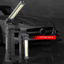 Portable COB Flashlight Rechargeable Work Camping Torch Folding Light (S)