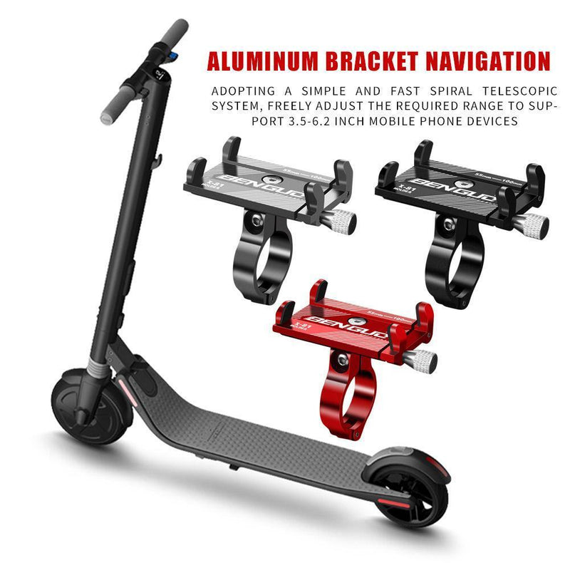 X-81 Motorcycle Bicycle Electric Scooter Handlebar Phone Holder (Black)