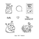 Snail Mushroom Envelope Transparent Silicone Seal Stamp for Album DIY (B) Newly