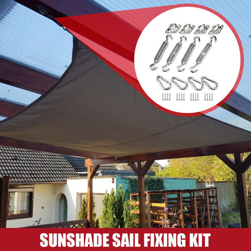 4pcs Sun Shade Sail Installation Hardware Kit for Rectangle Tent Awning