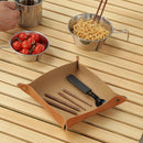 PU Desktop Storage Box Key Hall Tray Cosmetic Jewelry Organizer (Caramel) Newly