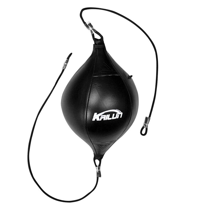 Pear Double End PU Punching Ball Reflex Speed Boxing Bag (Black) Newly