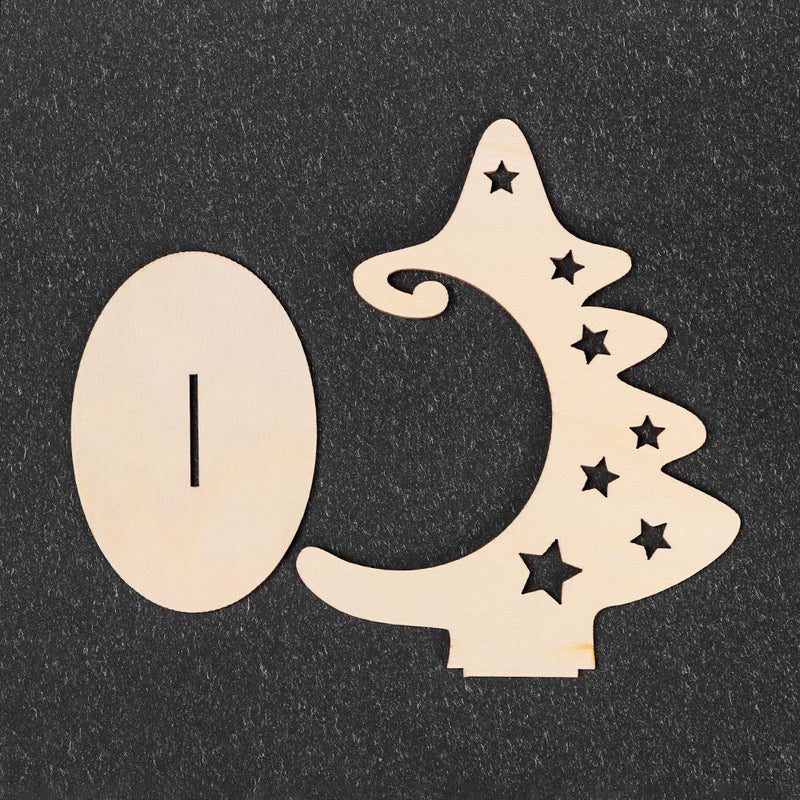Xmas Tree Christmas Ornaments Christmas Tree Crafts Wood Slices with Stand