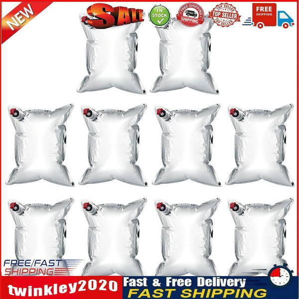 10pcs 10L Aluminum Foil BIB Bag for Beer Wine Juice Storage Bags with Tap Newly