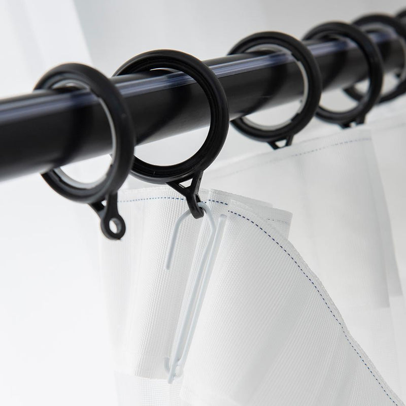 2pcs Palm Leaf Windows Tulle Curtains Bedroom Screen Drapes (White)