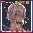 DIY Oil Paint By Numbers Anime Girl Canvas Wall Art Frameless Hand Painted Craft