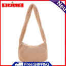 Women Fashion Soft Plush Underarm Shoulder Bag Cherry Pattern Printing Handbags