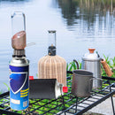 Black Camping Stove Adapter & Wilderness Survival Tools Suitable for Picnic