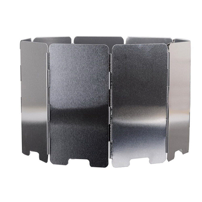 9 plate windscreen for camping stove gas stove aluminum heat protection faltba