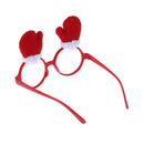 Funny Christmas Present Red Gloves Glasses Christmas Party Makeup Props