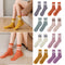 Winter Warm Plush Soft Stripe Sox Sleep Bed Sock Coral velvet socks Candy Color