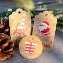 Kraft Paper Santa Claus Gift Wrapping Kraft Tag Hang Tags Christmas Labels