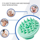 Silicone Head Body Massage Brush Hair Washing Clean Comb Hair Care (Green) Newly