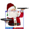 Christmas Treats Holder - Candy Service Plate & Xmas Snowman Statue Figurin