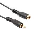 1RCA Male to 1RCA Female M/F Audio Composite Extension Cable