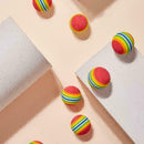 Rainbow Ball Training Practice Chew Toys Dog Cat Fetch Ball Catch