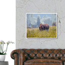 DIY Oil Painting By Numbers Horses Eat Grass Acrylic Color Drawing Picture Art
