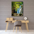 Painting By Numbers DIY Forest Waterfall Canvas Oil Wall Picture Craft Arts Kit