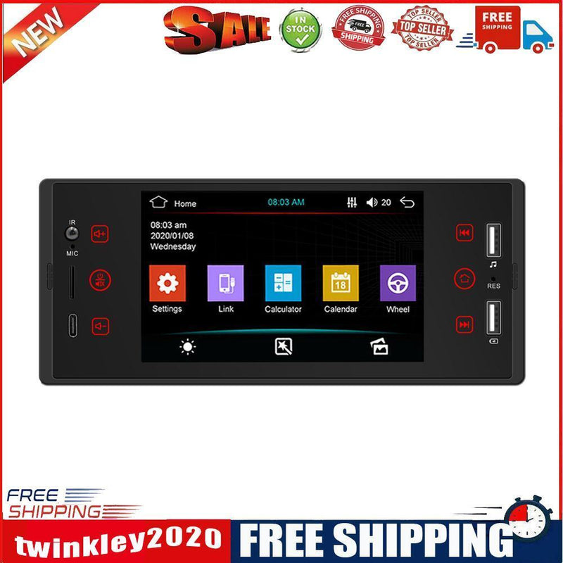 SW150 IPS 1 Din Car MP5 FM Radio Bluetooth-compatible Player (NO Camera)