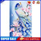 Blue Peacock Oil Paint By Numbers Kits DIY Handpainted on Canvas Wall Art