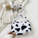 Retro Women Cow Zebra Leopard Print Shoulder Underarm Bag Small Purse (01)