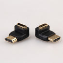 90 Degree + 270 Degree HDMI Male and Female Right Angle Adapter Male