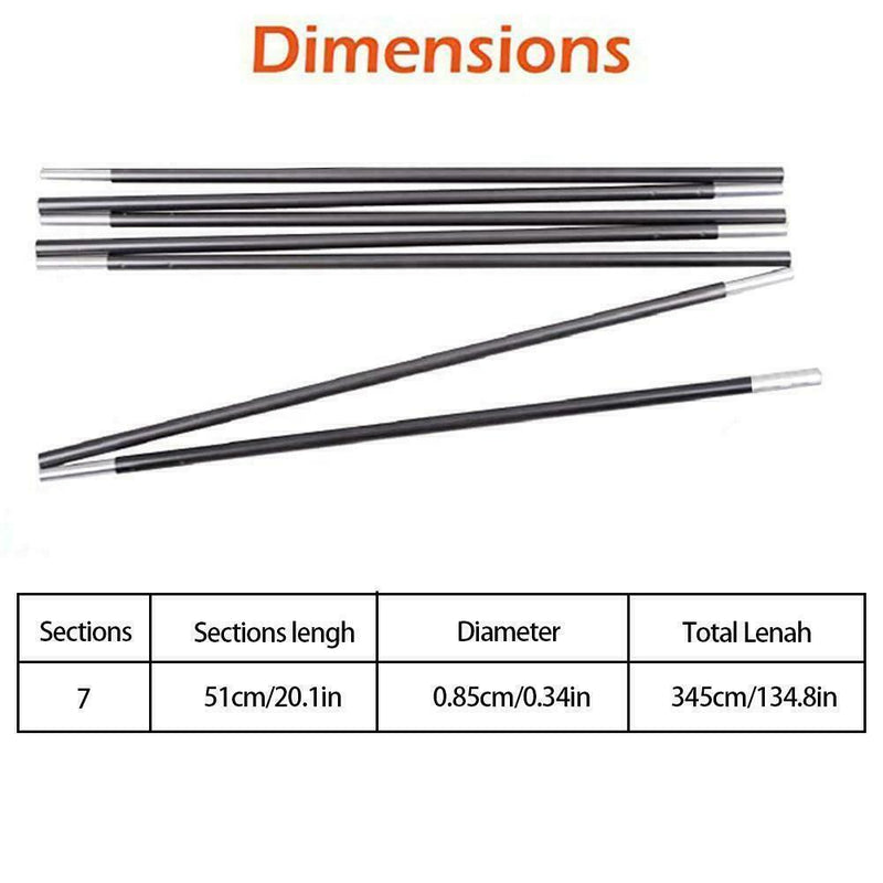 Outdoor Tent Canopy Tarp Poles Tent Canopy Support Canopy Iron Rods R9V5