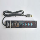 Universal USB Hub Docking Station PC Accessory Plug-and-Play (7 Port-120cm)